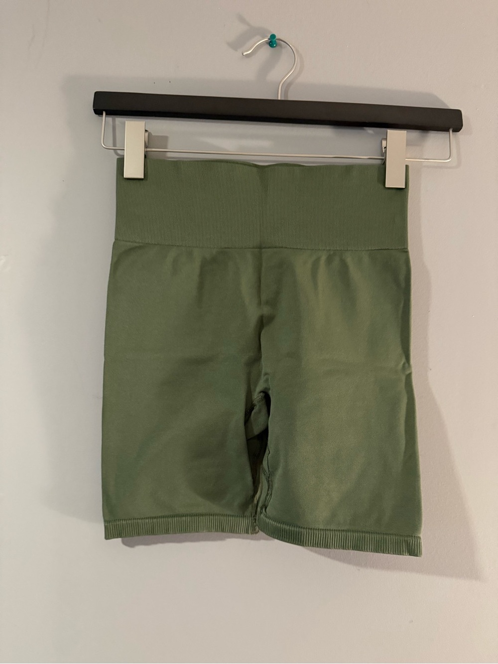 High-Rise Olive Green Women’s Bike Shorts